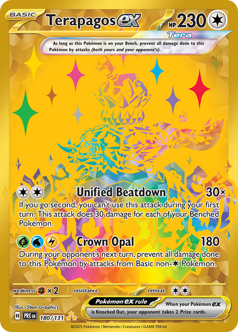 180 Terapagos ex — Prismatic Evolutions — English