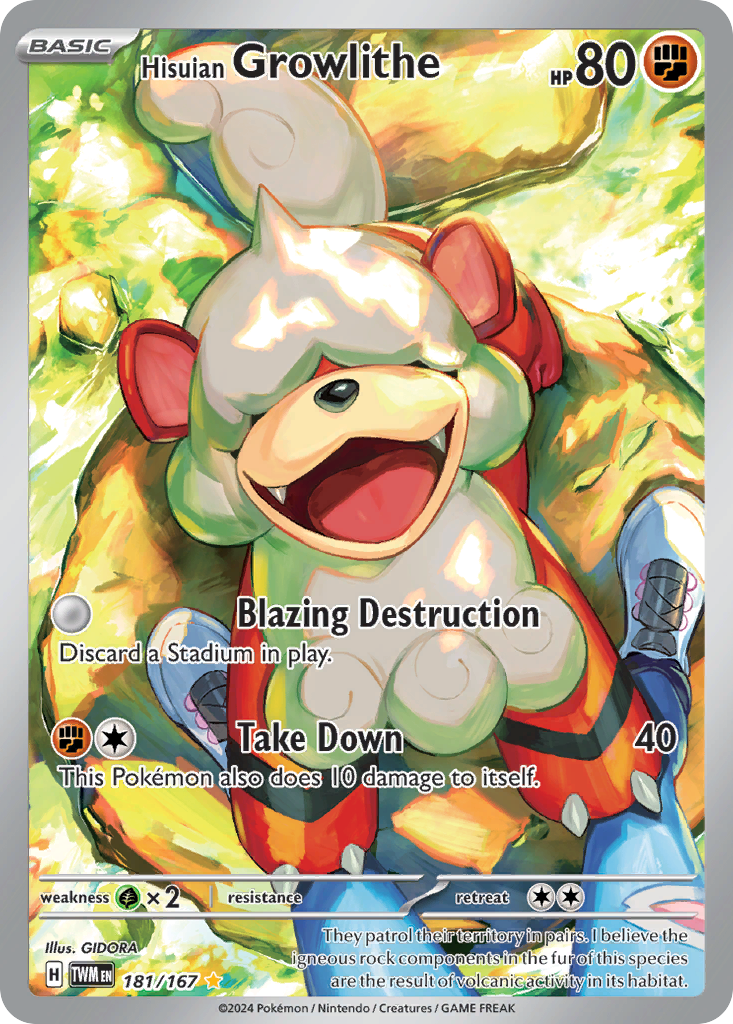 181 Hisuian Growlithe — Twilight Masquerade — English