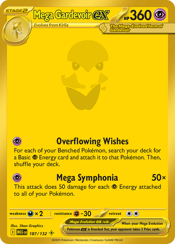 187 Mega Gardevoir ex — Mega Evolution — English