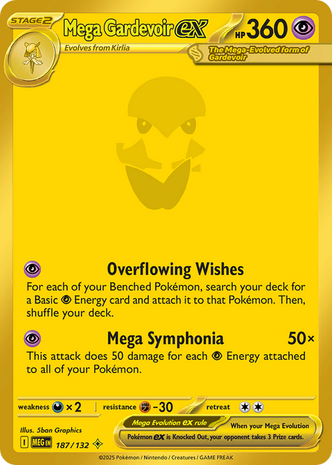 187 Mega Gardevoir ex — Mega Evolution — English