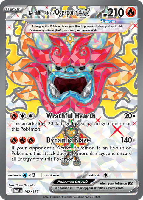 192 Hearthflame Mask Ogerpon ex — Twilight Masquerade — English