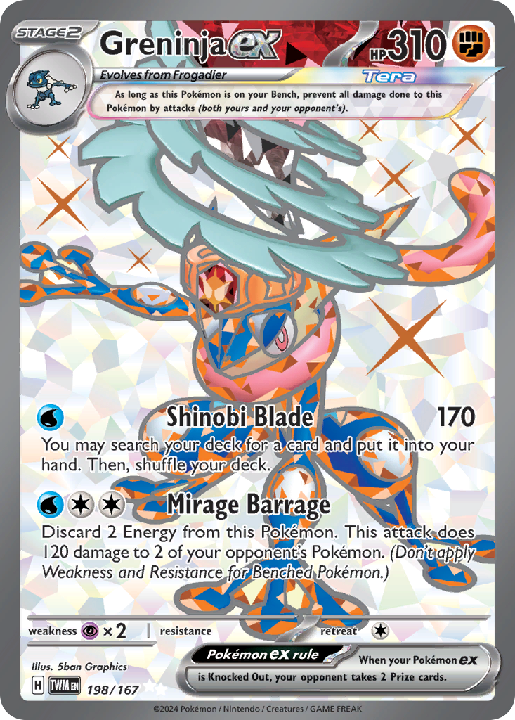 198 Greninja ex — Twilight Masquerade — English
