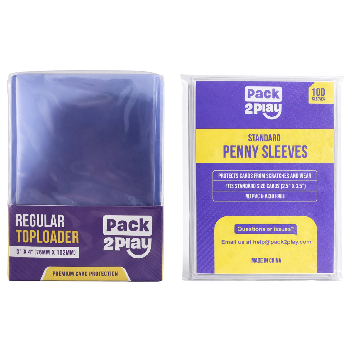 Starter Card Protection Kit | 100 Penny Sleeves & 25 Toploaders