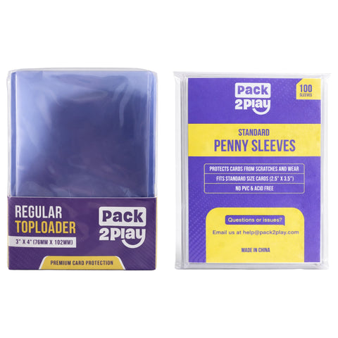 Starter Card Protection Kit | 100 Penny Sleeves & 25 Toploaders