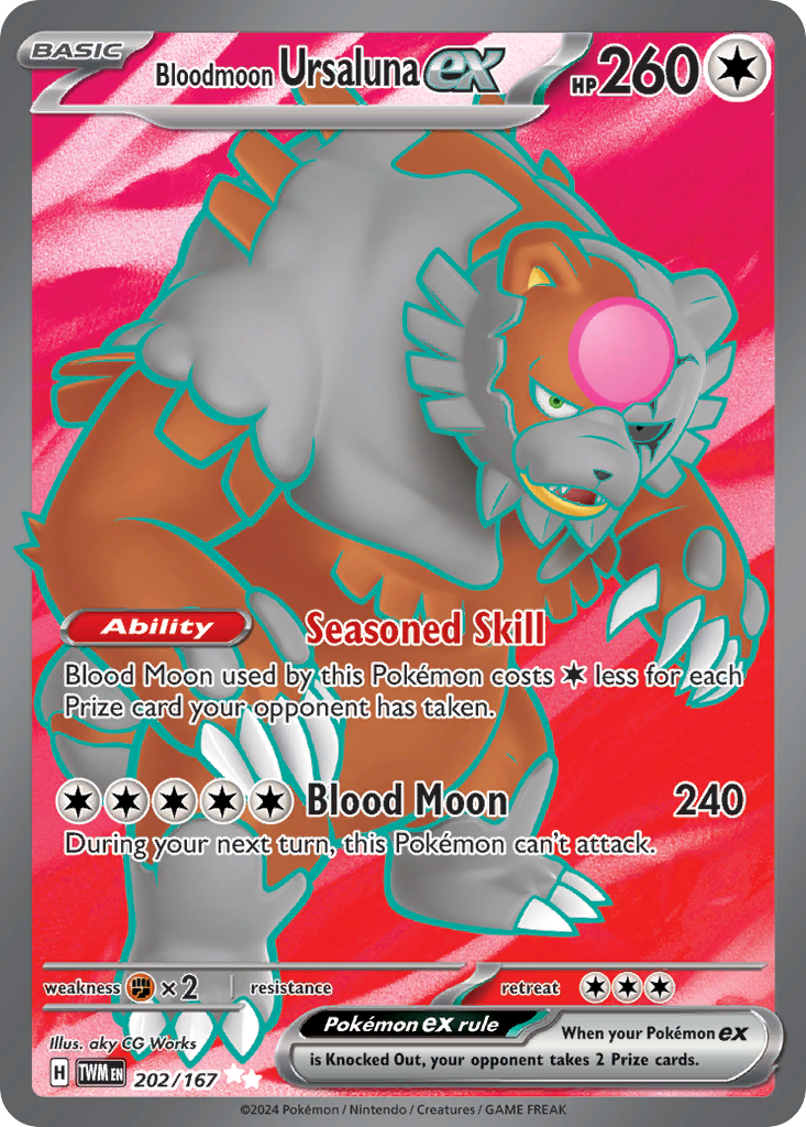 202 Bloodmoon Ursaluna ex — Twilight Masquerade — English