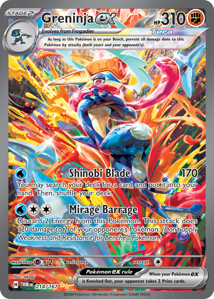 214 Greninja ex — Twilight Masquerade — English