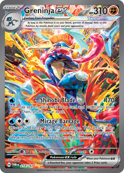 214 Greninja ex — Twilight Masquerade — English