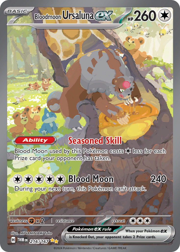 216 Bloodmoon Ursaluna ex — Twilight Masquerade — English