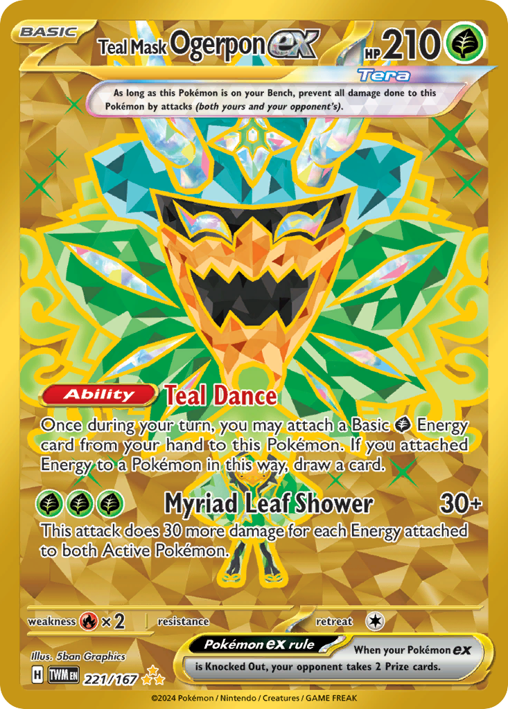 221 Teal Mask Ogerpon ex — Twilight Masquerade — English