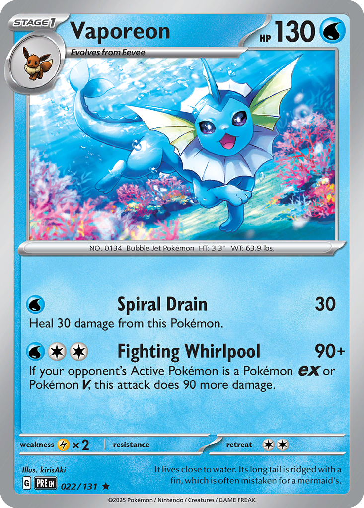 022 Vaporeon — Prismatic Evolutions — English
