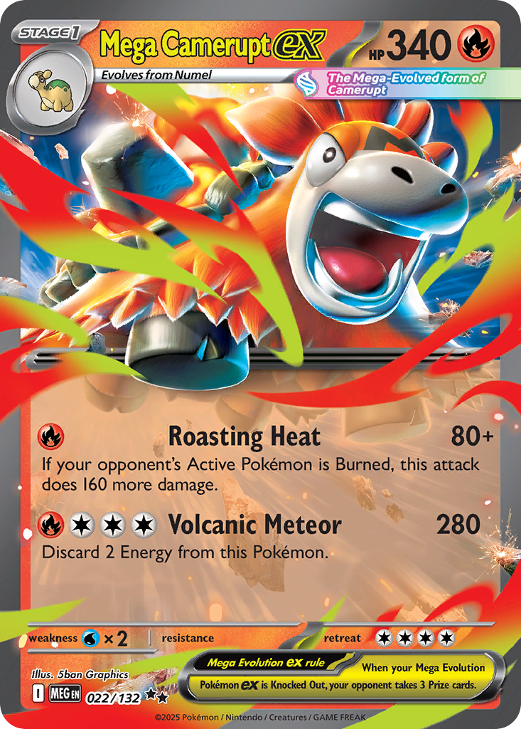 022 Mega Camerupt ex — Mega Evolution — English