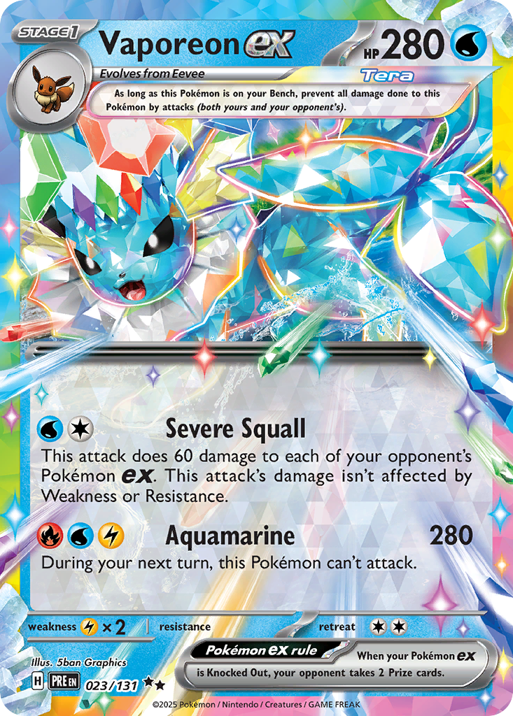 023 Vaporeon ex — Prismatic Evolutions — English