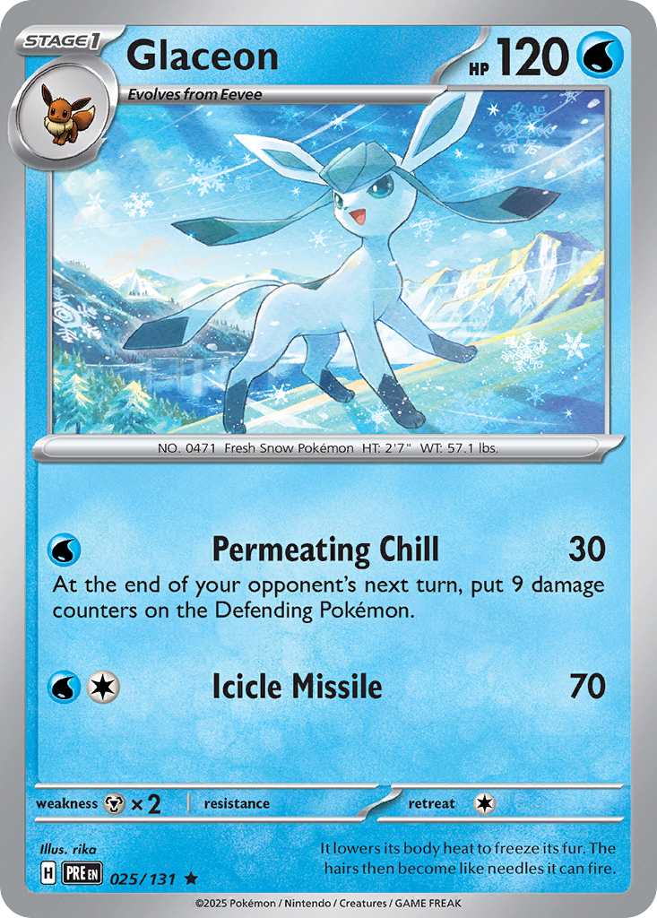 025 Glaceon — Prismatic Evolutions — English