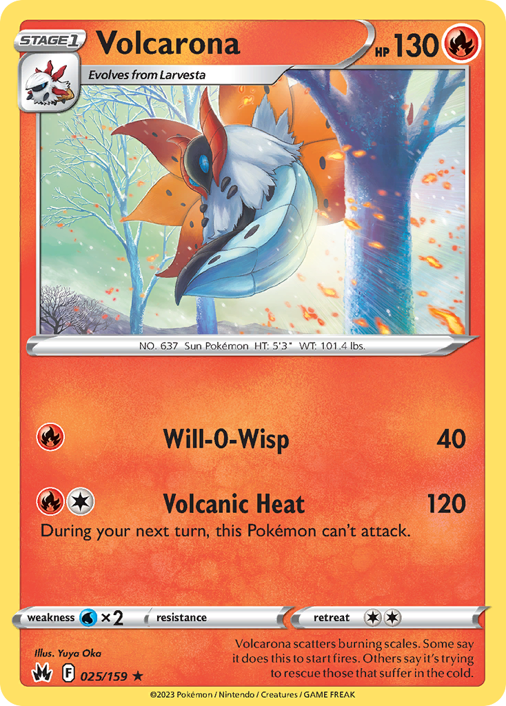 025 Volcarona — Crown Zenith — English