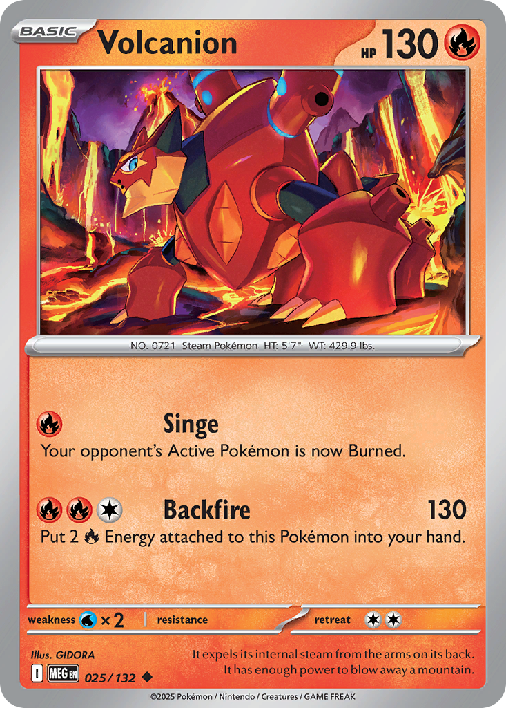 025 Volcanion — Mega Evolution — English