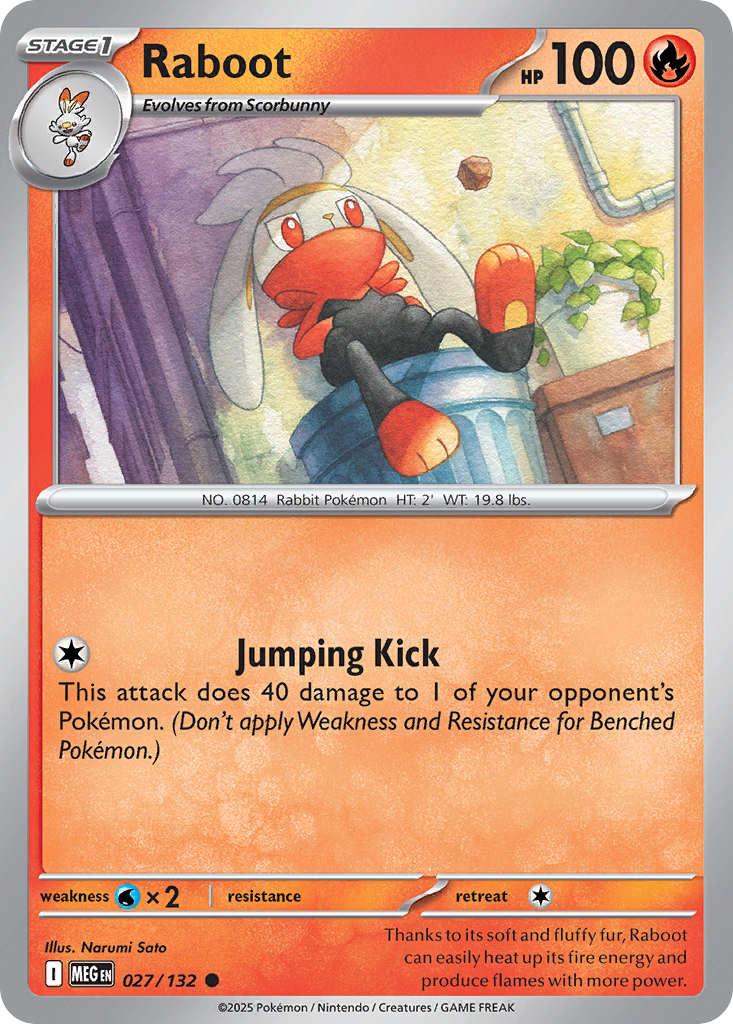 027 Raboot — Mega Evolution — English