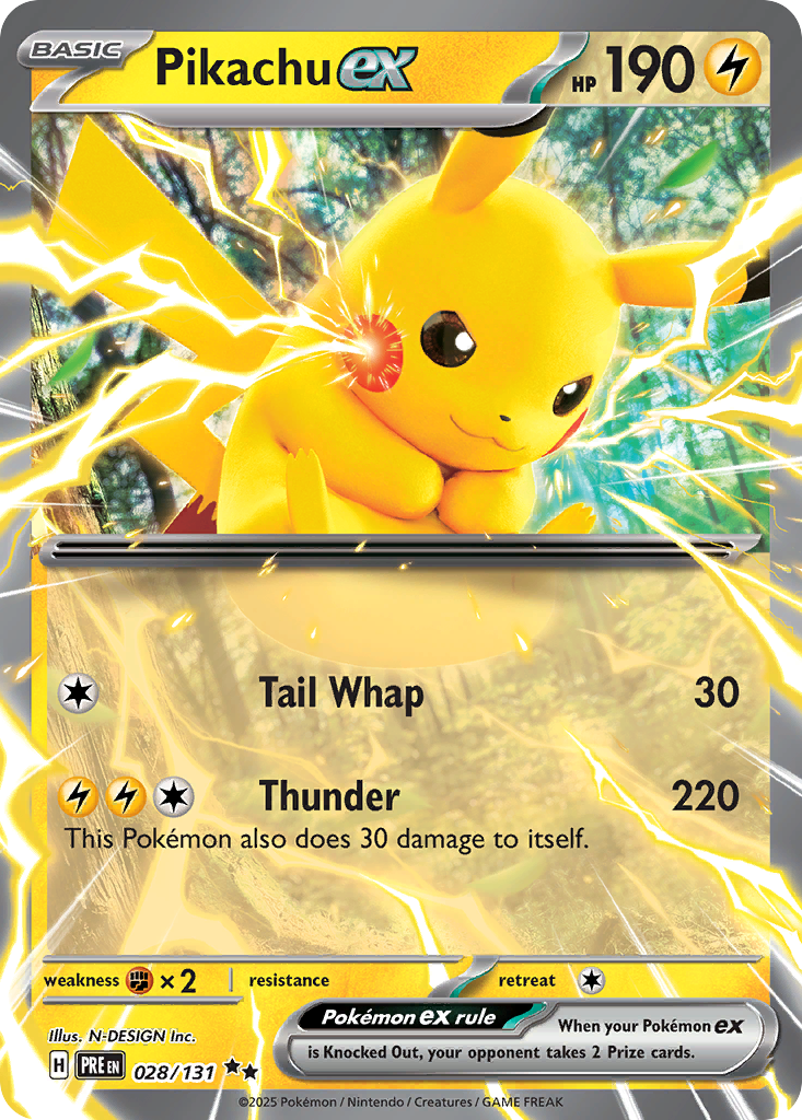 028 Pikachu ex — Prismatic Evolutions — English