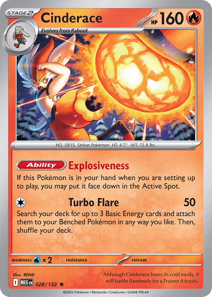 028 Cinderace — Mega Evolution — English