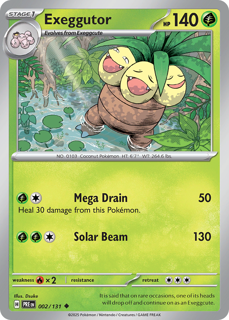 002 Exeggutor — Prismatic Evolutions — English