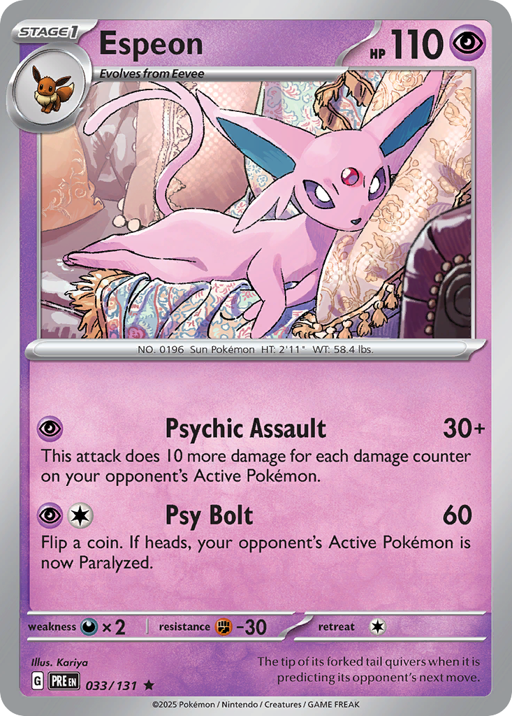 033 Espeon — Prismatic Evolutions — English