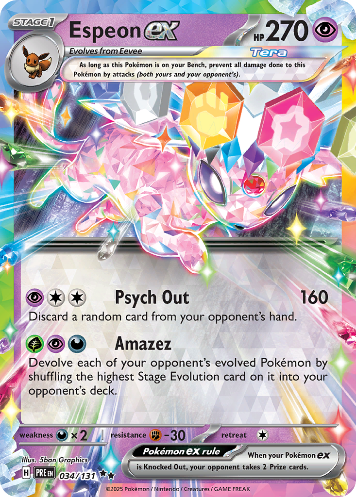 034 Espeon ex — Prismatic Evolutions — English