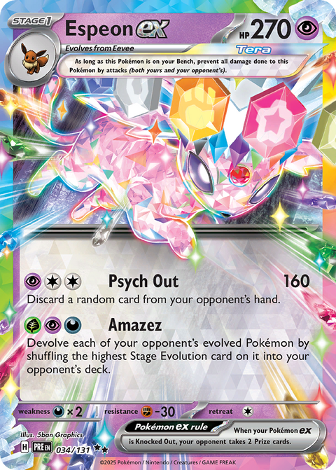 034 Espeon ex — Prismatic Evolutions — English
