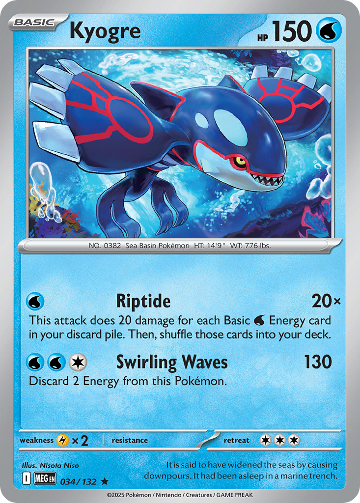 034 Kyogre — Mega Evolution — English