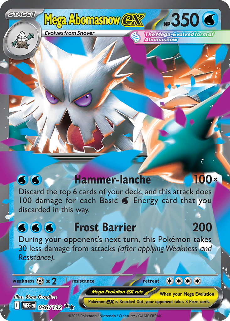 036 Mega Abomasnow ex — Mega Evolution — English