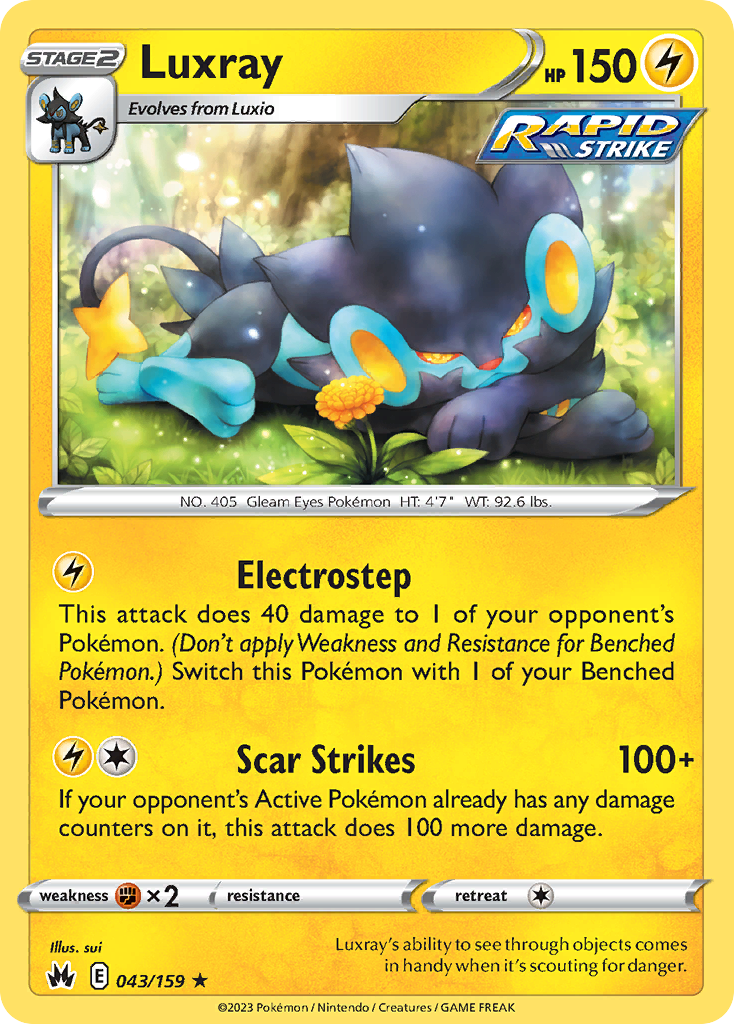 043 Luxray — Crown Zenith — English