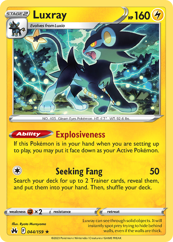 044 Luxray — Crown Zenith — English