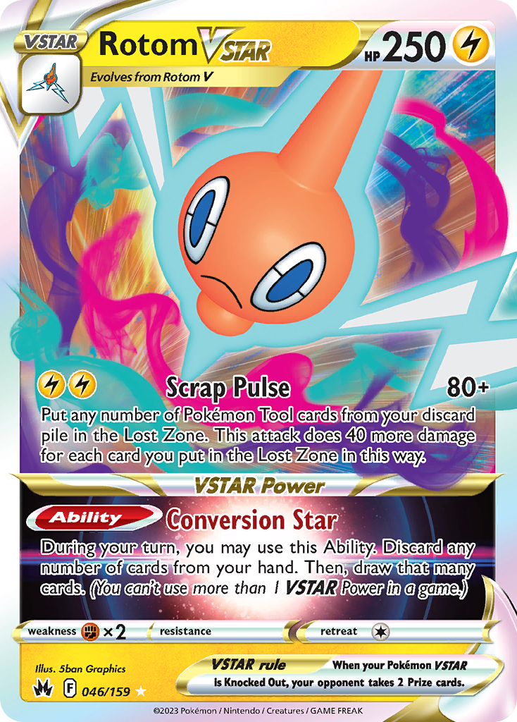 046 Rotom VSTAR — Crown Zenith — English