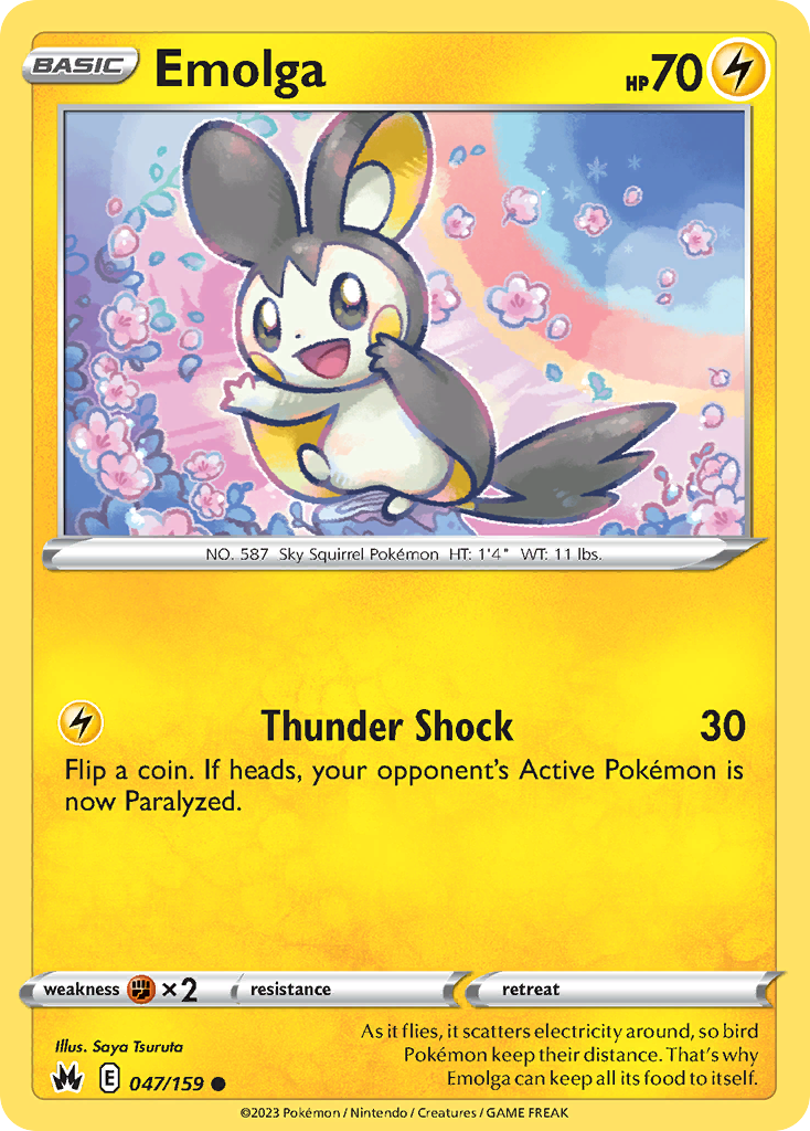 047 Emolga — Crown Zenith — English