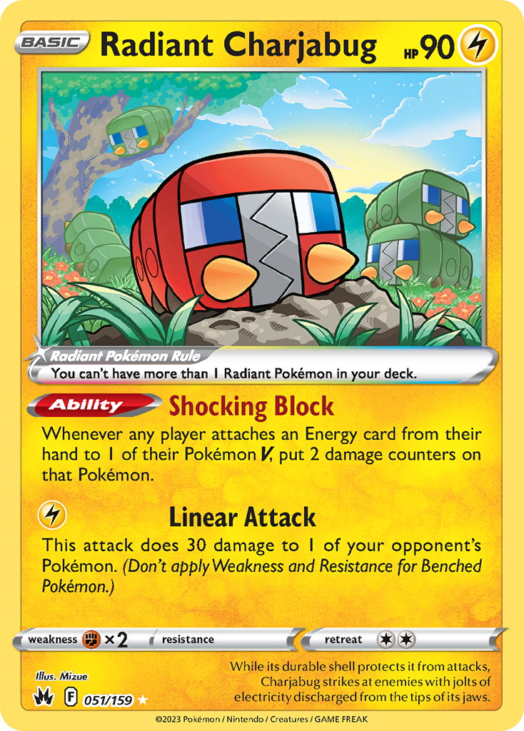 051 Radiant Charjabug — Crown Zenith — English