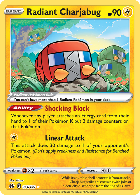 051 Radiant Charjabug — Crown Zenith — English