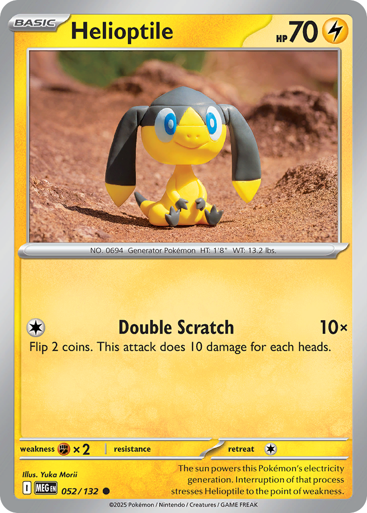 052 Helioptile — Mega Evolution — English