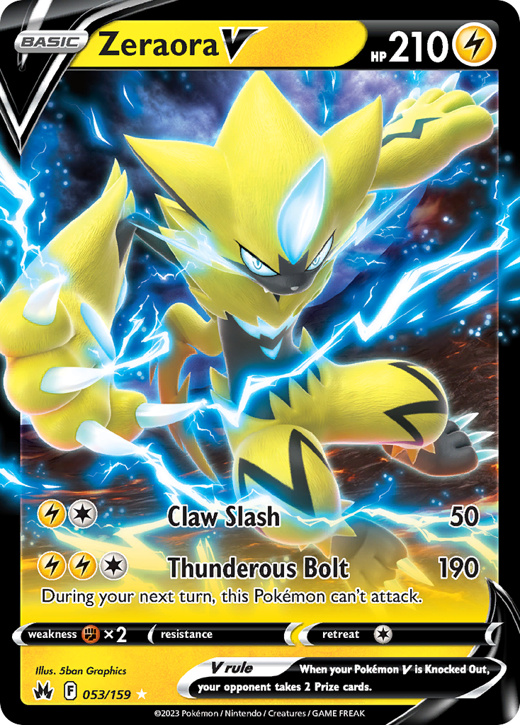 053 Zeraora V — Crown Zenith — English