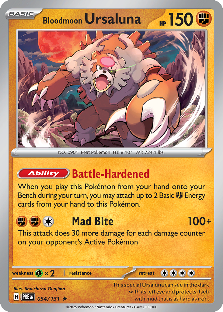 054 Bloodmoon Ursaluna — Prismatic Evolutions — English