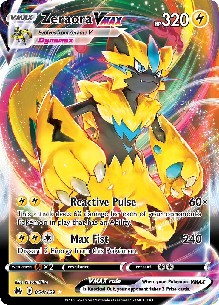 054 Zeraora VMAX — Crown Zenith — English