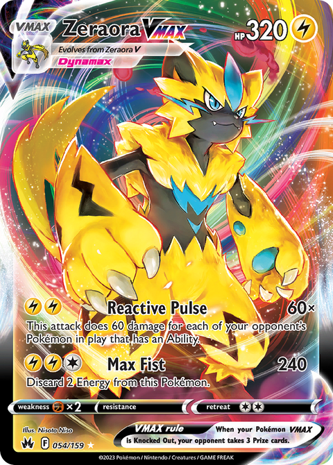 054 Zeraora VMAX — Crown Zenith — English