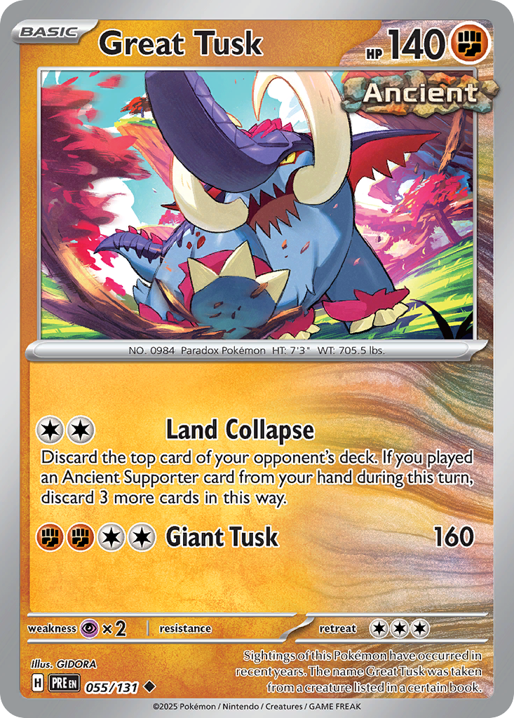 055 Great Tusk — Prismatic Evolutions — English
