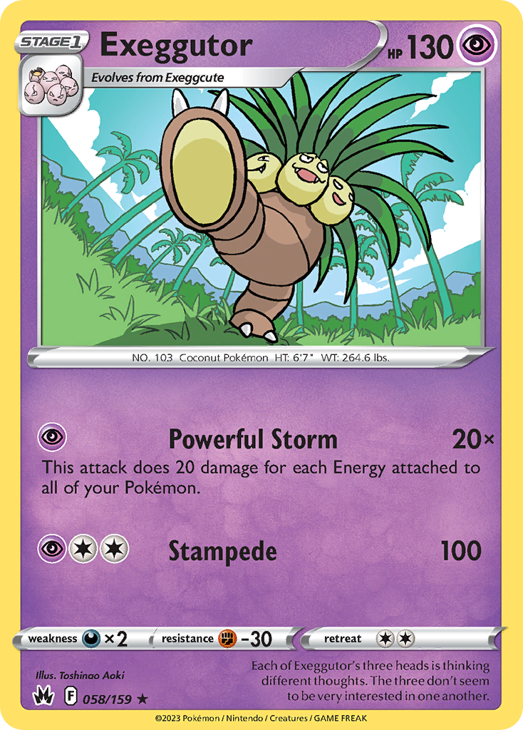 058 Exeggutor — Crown Zenith — English