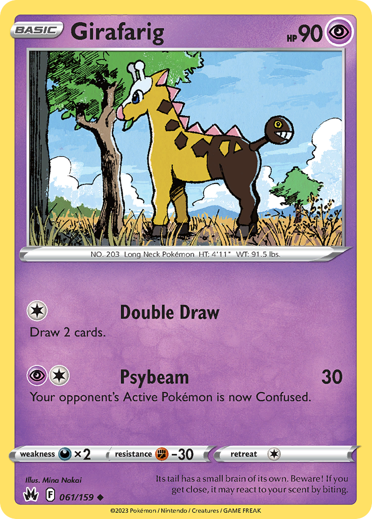 061 Girafarig — Crown Zenith — English
