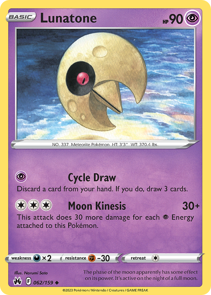 062 Lunatone — Crown Zenith — English