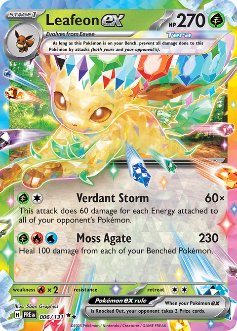 006 Leafeon ex — Prismatic Evolutions — English