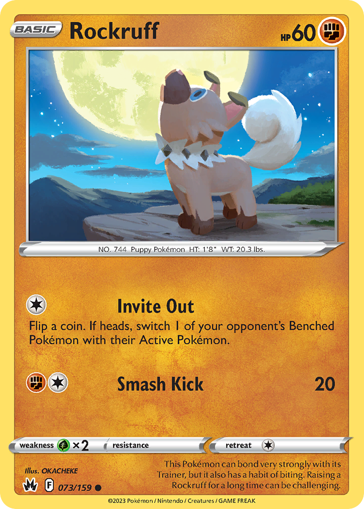 073 Rockruff — Crown Zenith — English