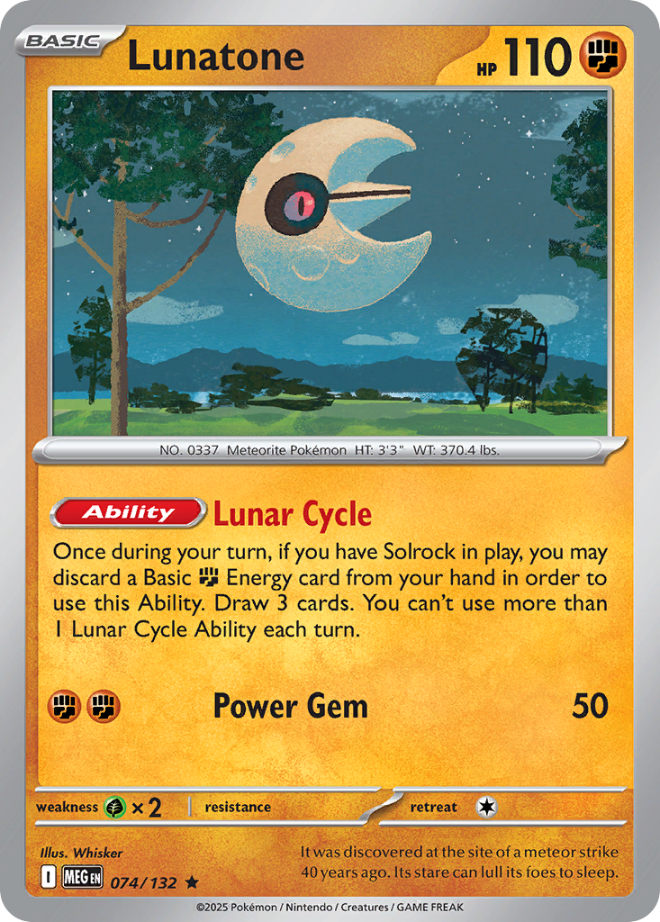 074 Lunatone — Mega Evolution — English