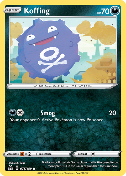 075 Koffing — Crown Zenith — English