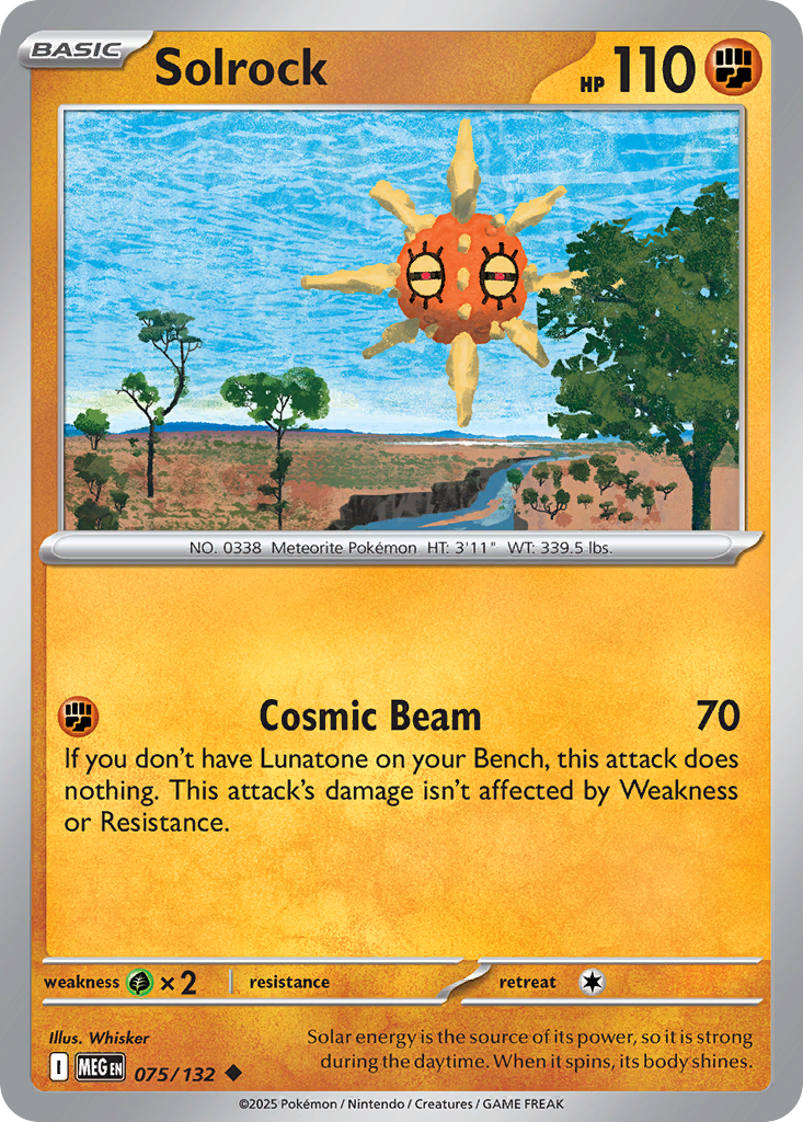 075 Solrock — Mega Evolution — English