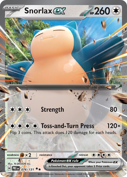 076 Snorlax ex — Prismatic Evolutions — English