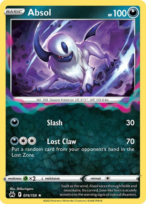 076 Absol — Crown Zenith — English